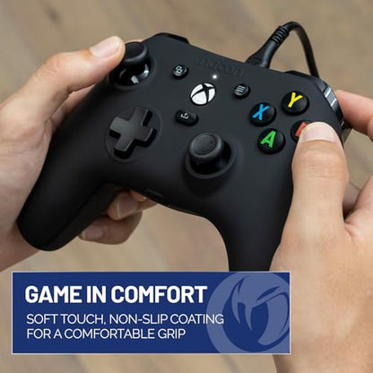 NACON Evol-X Pro Wired Controller Officially Licensed for Xbox Series X|S, Xbox One, and PC - Mappable Back Buttons -Dual Vibration Motors -3.5mm Audio Jack - Soft-Touch Black