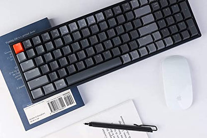 Keychron K4 Wireless Bluetooth/USB Wired Gaming Mechanical Keyboard, Compact 100 Keys 96% Layout RGB LED Backlit Gateron G Pro Blue Switch N-Key Rollover, Aluminum Frame for Mac Windows, Version 2 - color: Gateron Blue Switch