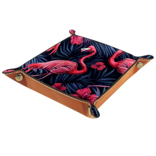 Leaves Flamingo Dice Tray Dice Rolling Tray Folding Dice Holder for Dice Games, Like RPG, DND and Other Table Games - color: Multi 9