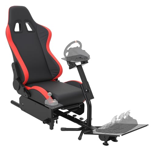 Racing Wheel Stand,Foldable Racing Simulator Cockpit for g923/g920/g29, Steering Wheel Stand & Foot Pedal Angle Adjustable,Sim Racing Cockpit for Thrustmaster t248p, Fanatec, Hori, Mad Catz. - size: 25.6x27.6x31.5in