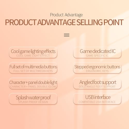 Mechanical Keyboard 104 Keys Full Size Standard Layout USB Wired PC Game | Mechanical Feel Game Keyboard Anti-Ghosting, N-Key Rollover, Full Size, RGB Backlit, Ergonomic, Spill-Resistant, for PC D - color: 1
