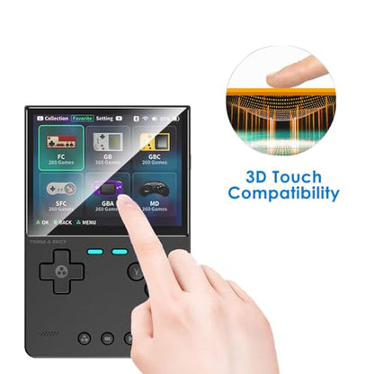 2 Pack Compatible with Trimui Brick Screen Protector,Full Coverage 9H Tempered Glass Film,HD Clear Scratch Resistant,Bubble-Free for Trimui Brick Retro Game Screen Protector - color: Trimui Brick