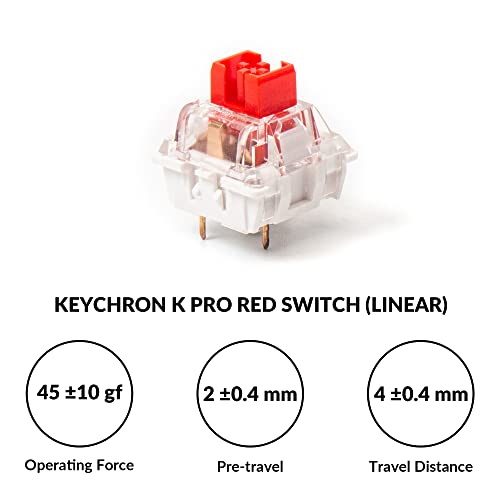 Keychron V6 Wired Custom Mechanical Keyboard Knob Version, Full-Size QMK/VIA Programmable Macro with Hot-swappable Keychron K Pro Red Switch Compatible with Mac Windows Linux Black (Non-Transparent) | QMK Programmable with Hot-swappable Keychron Red Switc