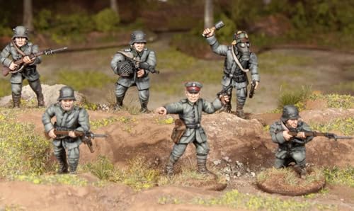 The Great War - German Infantry 1916-18 (30 Figures) Multi-Part Hard Plastic (HIGH Impact POLYSTYRENE) 28MM Figures…