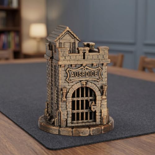 DND Dice Prison Tabletop Dice Organizer RPG Accessory Fantasy Gifts AF1223B | Hand-Painted Bronze Dice Jail and Gaming Table Decor, Premium Gift for RPG Players and Dungeon Masters - color: Af1223b Dice Jail Bronze