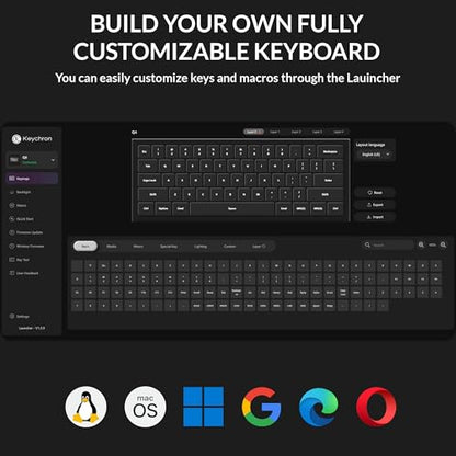 Keychron Q4 Wired Custom Mechanical Keyboard, QMK/VIA Programmable Macro, Full Aluminum, Hot-Swappable Gateron G Pro Red Switch, 60% Layout Double Gasket Compatible with Mac and Windows - White - color: White (Gateron G Pro Red Switch)