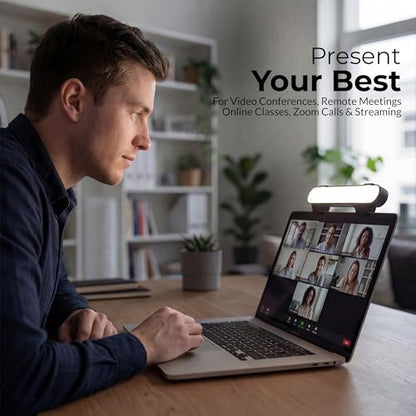HumanCentric Video Conference Lighting, Laptop Only Webcam Light | For Streaming, LED Laptop Light for Video Conferencing, Zoom Lighting for Computer, Upgrade Light for Zoom Meetings