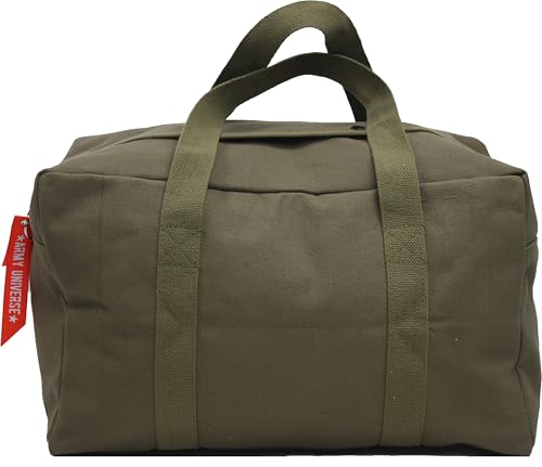 Tactical Parachute Cargo Bag SMALL Cotton Canvas Carry Bag, 19" x 12" x 11" - Olive Drab - color: Olive Drab, size: Small (19" x 12" x 11")