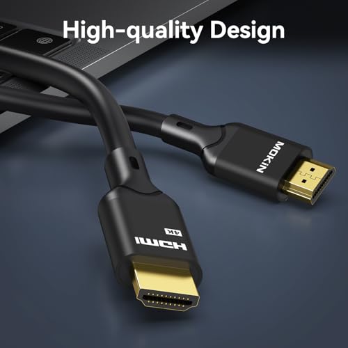 MOKiN HDMI Cable, 3.94ft, 4K@60Hz, High-Speed 4K HDMI 2.0 Cord (18Gbps), 2160p, 48 bit, Compatible with TV/PS7/Xbox/Roku, Black