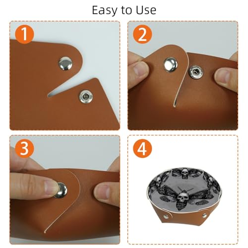 2Pcs PU Dice Holder Folding for RPG DND Table Games, Dice Trays Storage Box Portable Folding Rolling Dice Tray, Moth and Skull Grey - color: Multi 11