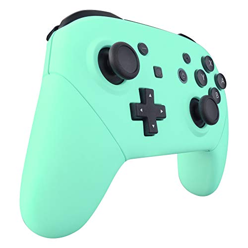 eXtremeRate Mint Green Faceplate Backplate Handles for Nintendo Switch Pro Controller, DIY Replacement Hand Grip Housing Shell Cover for Nintendo Switch Pro - Controller NOT Included - color: Mint Green