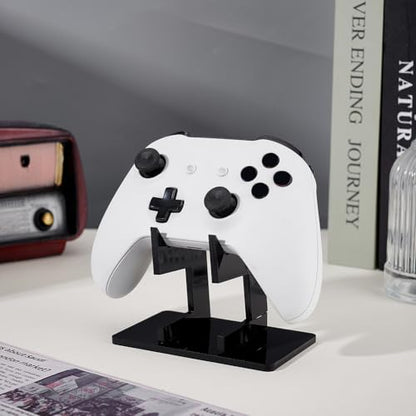 AHANDMAKER 1 Tier Controller Holder Headset Stand Acrylic Organizer for Pro Controllers Display and Organization Universal Gaming Setup Essentials Game Room Accessories
