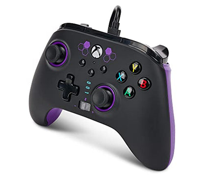 PowerA Enhanced Wired Controller for Xbox Series X|S - Purple Hex, gamepad, wired video game controller, gaming controller, works with Xbox One, Officially Licensed for Xbox - color: Purple Hex