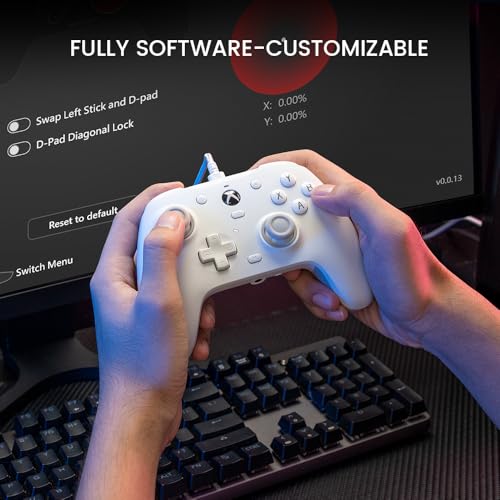 GameSir G7 HE Wired XBOX Controller, Hall Effect Sticks | Officially licensed Controller for XBOX Series X|S, XBOX One, Windows 10|11, PC, Video Game Controller - color: White