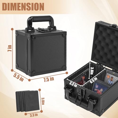 Toploader Storage Box for 3" x 4" 35pt Rigid Card, Magnetic Card Case | Portable Top Loader Card Case with 3 Removable Dividers, Holds 150+ Toploaders, Magnetic Holders for Sports Trading Cards - size: For 150+ Toploaders