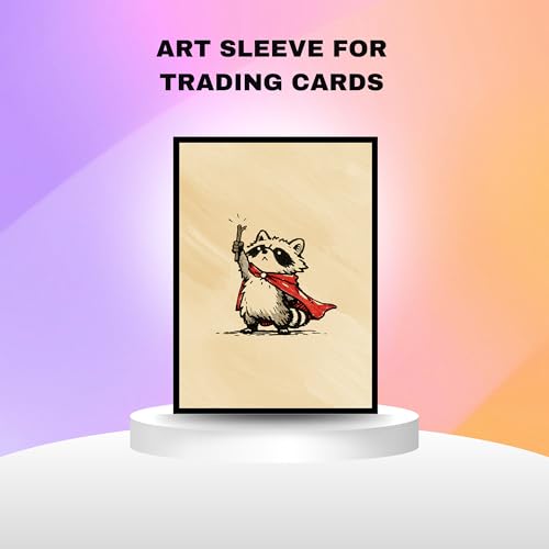 Trading Card Sleeves – 100 Count – Smooth Matte Art Back & Clear Front (66 x 92 mm) – Fits Standard Cards, MTG, Sports & Collector Decks - Little Red Bandit