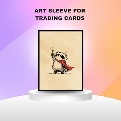 Trading Card Sleeves – 100 Count – Smooth Matte Art Back & Clear Front (66 x 92 mm) – Fits Standard Cards, MTG, Sports & Collector Decks - Little Red Bandit