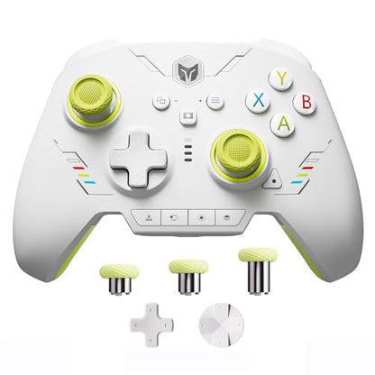 BIGBIG WON PC Controllers for Gaming, Rainbow 2 SE Wireless Controller Motion Aim, Hall Effect Trigger, 12-bit ADC, 3 Sets Joysticks, 4-way&8-way D-pad Controller for Switch/PC/Android/iOS - color: E.Rainbow2SE-Green
