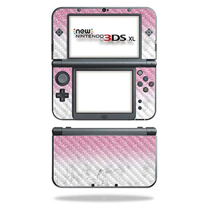 MightySkins Carbon Fiber Skin for Nintendo New 3DS XL (2015) - Marble Glitz | Protective, Durable Textured Carbon Fiber Finish | Easy to Apply, Remove, and Change Styles | Made in The USA - color: Marble Glitz