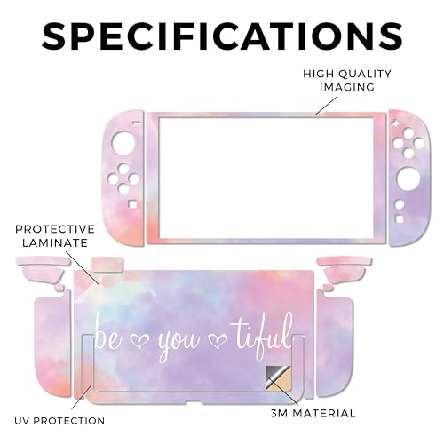 Gaming Skin Compatible with Nintendo Switch 2 Console Only - BeYouTiful - Premium 3M Vinyl Protective Wrap Decal Cover - Easy to Apply | Crafted in The USA by MightySkins - color: Beyoutiful, size: Switch 2 Console Skin Only, style: Matte Finish