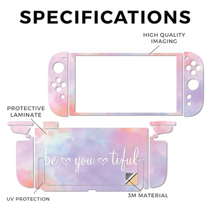 Gaming Skin Compatible with Nintendo Switch 2 Console Only - BeYouTiful - Premium 3M Vinyl Protective Wrap Decal Cover - Easy to Apply | Crafted in The USA by MightySkins - color: Beyoutiful, size: Switch 2 Console Skin Only, style: Matte Finish