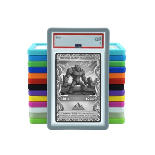 PSA Slab Guard Bumper for Standard PSA Graded Cards | Strong TPU, Exact Fit, Snap Tight Protection | Shock Absorption | Matte Finish PSA Slab Guard Protector (Gray) - color: Gray