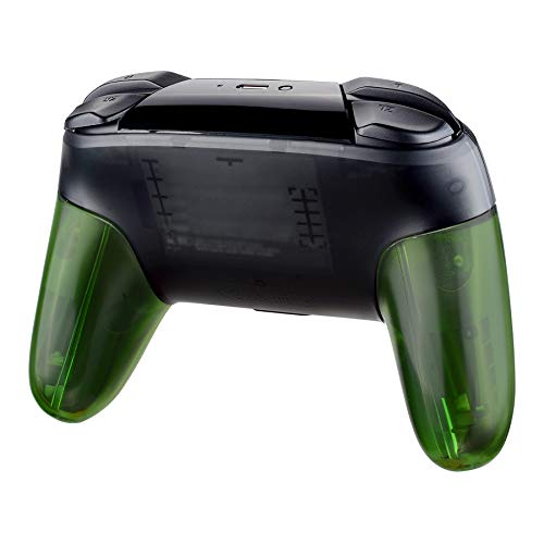 eXtremeRate Transparent Clear Green Replacement Handle Grips for Nintendo Switch Pro Controller, DIY Hand Grip Shell for Nintendo Switch Pro - Controller NOT Included - color: Clear Green