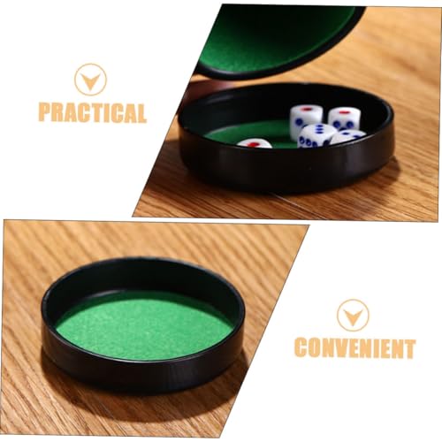 Hemoton 5pcs Suede Leather Chassis Dice Cup Lid Cup Lid for Party Game Supplies