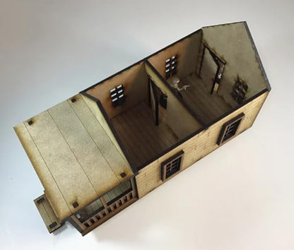 Shotgun House 28mm Terrain Building MDF Miniature Tabletop Gaming RPG Modern Wargames