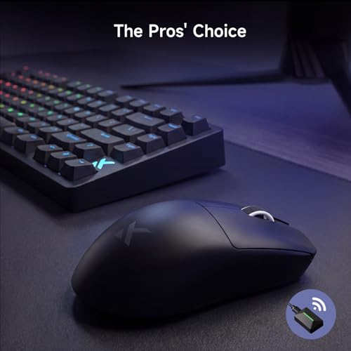 MCHOSE L7 Pro Wireless Gaming Mouse Super Light 39g, Gaming Mouse Esport with 26K DPI, Optical Switch, Programmable Buttons, Dual 8K Polling and PAW3395 Sensor, Tri-Mode Connection, PC/Mac - White - color: L7 Pro white