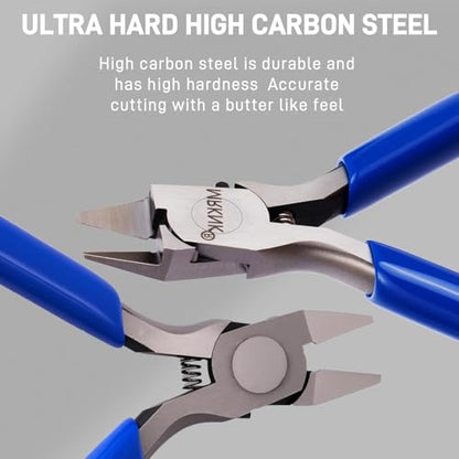 Model Building Tools Kit,6-Piece with 4.3inch Precision Model Nipper, Clean Cuts with No Whitening, for Plastic Models, Gundam, Miniatures