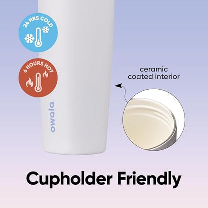 Owala SmoothSip Slider Insulated Travel Coffee Cup 20 oz Candy Coated - color: Candy Coated, size: 20 Ounces
