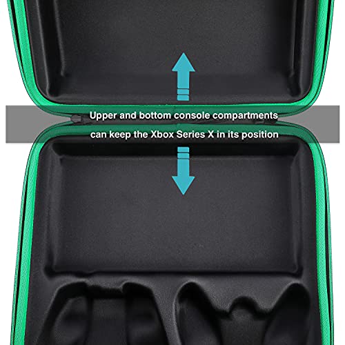 Hard Carrying Case Compatible with Xbox Series X, Controller, Accessories | Protective Travel bag for Xbox Series X Disc or Digital Version Console, Cables and Other Accessories