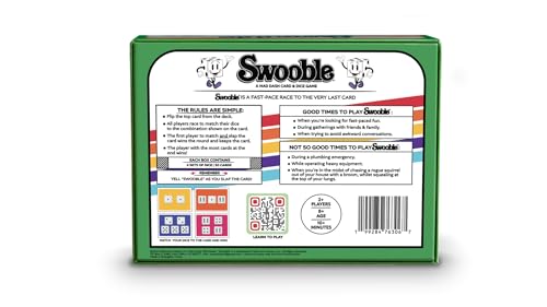 Swooble – Fast-Paced Card & Dice Game | For Kids, Teens & Adults | Family Party Game Night | Ages 8+, 2+ Players |Simultaneous Play | Quick Fun in 10 Minutes or Less