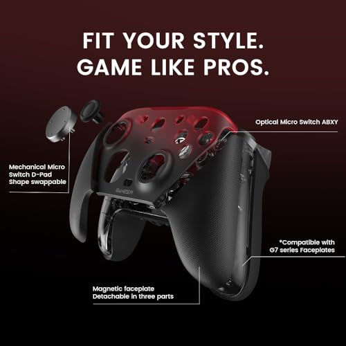 GameSir G7 Pro Wired Controller for Xbox Series X|S, Xbox One, Wireless Gamepad for PC&Android with TMR Sticks, Hall Effect Analog Triggers, 1000Hz Polling Rate, 3.5mm Audio Jack - Black - color: Black