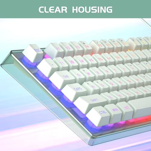 Gaming Keyboard and Mouse Combo, K1 RGB LED Backlit Keyboard with 104 Key Computer PC Gaming Keyboard for PC/Laptop (Green) - color: K1 green