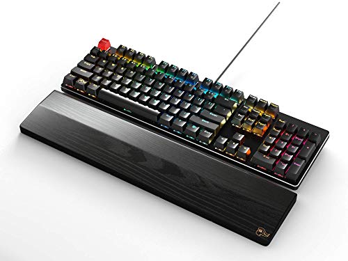 Glorious Wooden Wrist Rest - Full Standard Size - Onyx/Black - Mechanical Keyboard, Wood Ergonomic Palm Rest| 17.5x4 inches/19mm Thick (GV-100-DARK) - size: Full Size