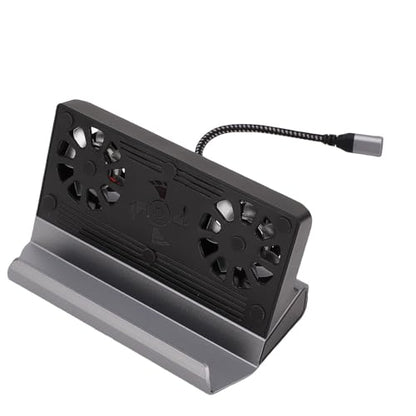 GOTOTOP Docking Station Fit for Aluminum Alloy USB C Docking Station Fit for Rog Ally, 9 in 1 4K 60Hz RJ45 1000Mbps PD 100W Dual Fans for Gaming Setup