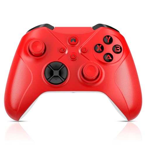 Gamrombo Wireless Replacement for Nintendo Switch with Multi Touch Pad/Turbo/Dual Vibration/3.5mm Audio Jack-Red - color: Red
