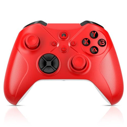 Dinosoo Wireless Controller for Xbox Series X|S, Xbox One & Windows 10/11 Steam Games, Bluetooth, Dual Vibration, TURBO, Macro, 3.5mm Audio Jack Red - Upgrading with a PC before connecting to X-box