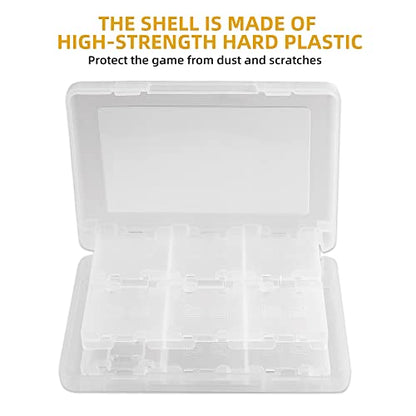 3DS Game Holder Card Case, 28-in-1 Game Holder Card Case Compatible with Nintendo NEW 3DS / NEW 3DS XL / 3DS / 3DS XL / DSi / DSi XL / DS / NEW 2DS /NEW 2DS XL / 2DS/ 2DS XL Catridge Storage Box (White) - color: White