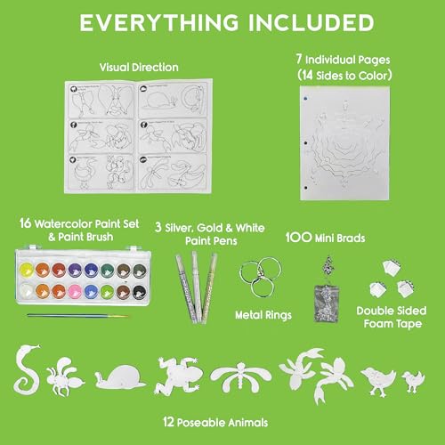 EyeConnect Crafts Pond 3D Tunnel Book – Hands-on Stationery Craft Kit | Build, paint, create a unique pop-in book with 12 posable animals! Screen-free STEAM activity, gift. No tools/glue needed, 8+ - color: Pond, size: Delux