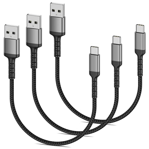 Umefly 1.5ft USB C Cable, Braided USB 2.0 Type A to Type C Charging Cord, 18 Inches, Compatible with iPhone 15 Pro/Max, Samsung Galaxy S23 Ultra, Google Pixel, Short USB C Cable for Car - size: 1.5 Feet