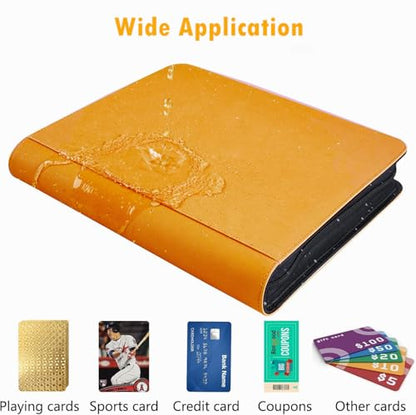 1000+ Pockets Trading Card Binder, 16 Pocket Ringless Side Loading Card Holder Album, Trading Card Album Fit for YuGiOh, MTG, TCG, Game Cards, Sports Cards, Business Cards (Yellow) - color: Yellow