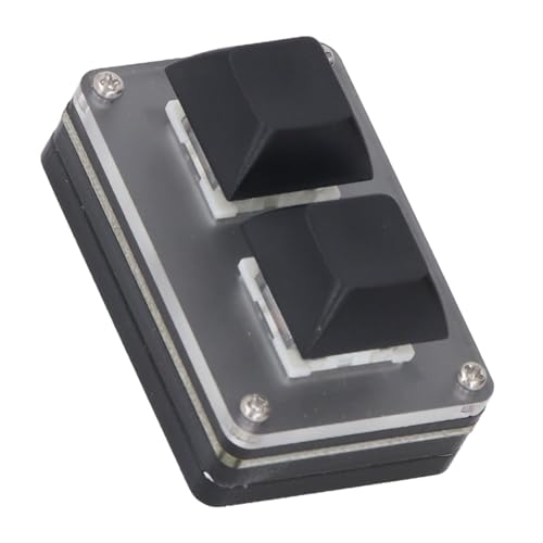 Dioche Macro Keypad 2 Key Mini USB Wired Keyboard - Smart Programmable Shortcuts for Copy, Paste, and Cut with RGB Backlighting