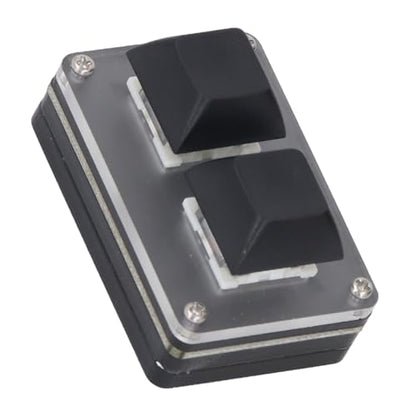 Dioche Macro Keypad 2 Key Mini USB Wired Keyboard - Smart Programmable Shortcuts for Copy, Paste, and Cut with RGB Backlighting