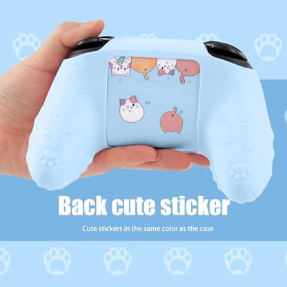 Switch Pro Controller Skin Silicone Cover - Anti-Slip Grip Cat Paw Design with Joystick Ring Guards, Protective Case Shell, Custom Cute Kawaii Accessory - Not for Switch 2, PowerA or Third-Party Model