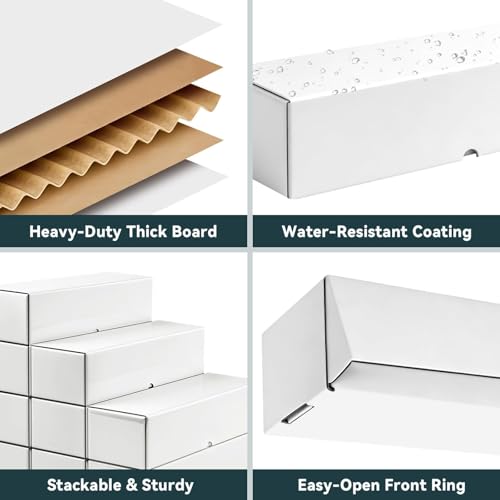 Trading Card Storage Box 10-Pack, 1000 Count Heavy Duty Corrugated Cardboard Box - Bulk Organizer for TCG, MTG,Sports & Collectible Cards, 12.8 INCH Horizontal