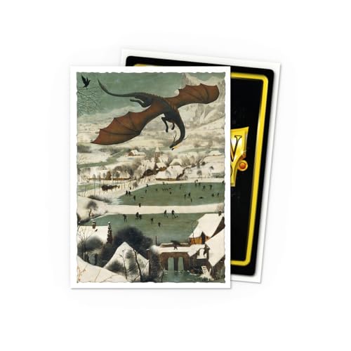 Dragon Shield Art Sleeves | Limited Edition - Hunters in The Snow | 100 CT - Smooth & Tough Premium TCG Sleeves | Compatible with Pokemon, One Piece & Magic the Gathering - color: Hunters in the Snow