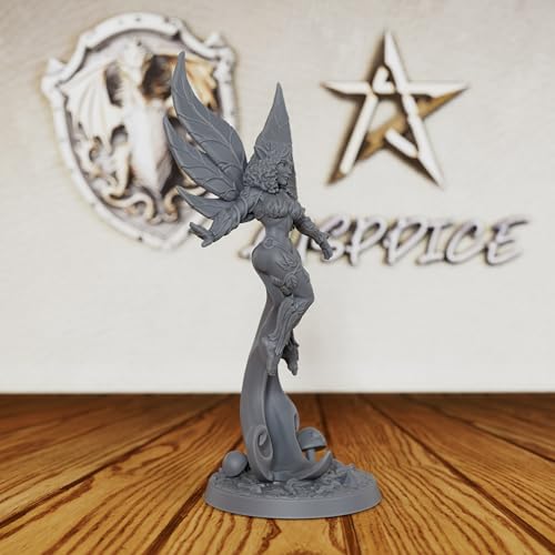 AUSPDICE Fantasy Unpainted DND Miniatures, 32mm Forest Fairy Figure-AS386 | Flying Fey Figurine for Dungeons and Dragons, TTRPG, Tabletop Gaming, Dungeon Masters, Role Playing and RPG Accessories